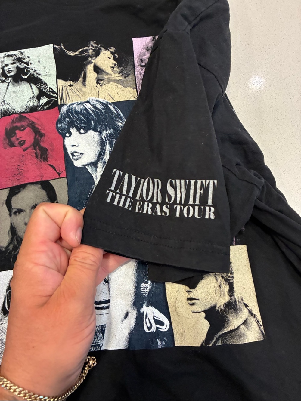 Official Taylor Swift The Eras Tour Black Graphic Short Sleeve T-Shirt